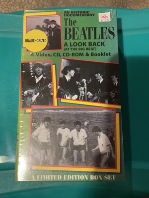 THE BEATLES A Look Back (At The Big Beat) VHS Video, CD, CD-Rom, Booklet Box Set