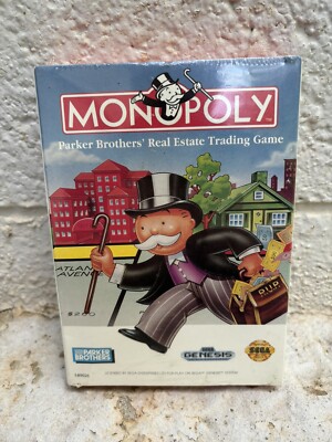 Sega Genesis MONOPOLY !!! NEW & Factory Sealed V-Overlap Seam!!!