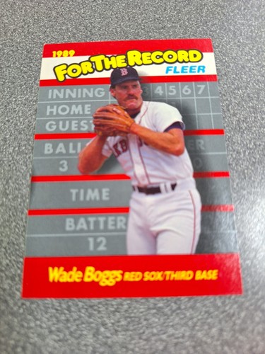 1989 Fleer - For the Record #1 Wade Boggs Red Sox Baseball Card /165
