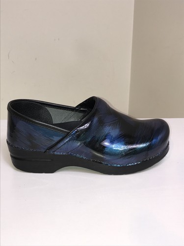 Dansko Women's Professional Blue Shadow Patent Clog EU 39 US 8.5-9