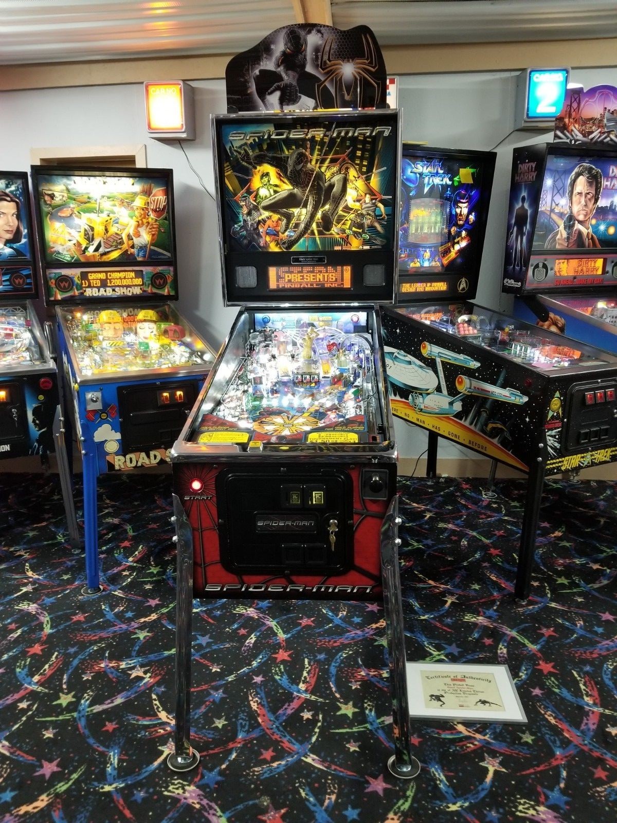 2007 Stern Black Spiderman Pinball Machine - Limited Edition