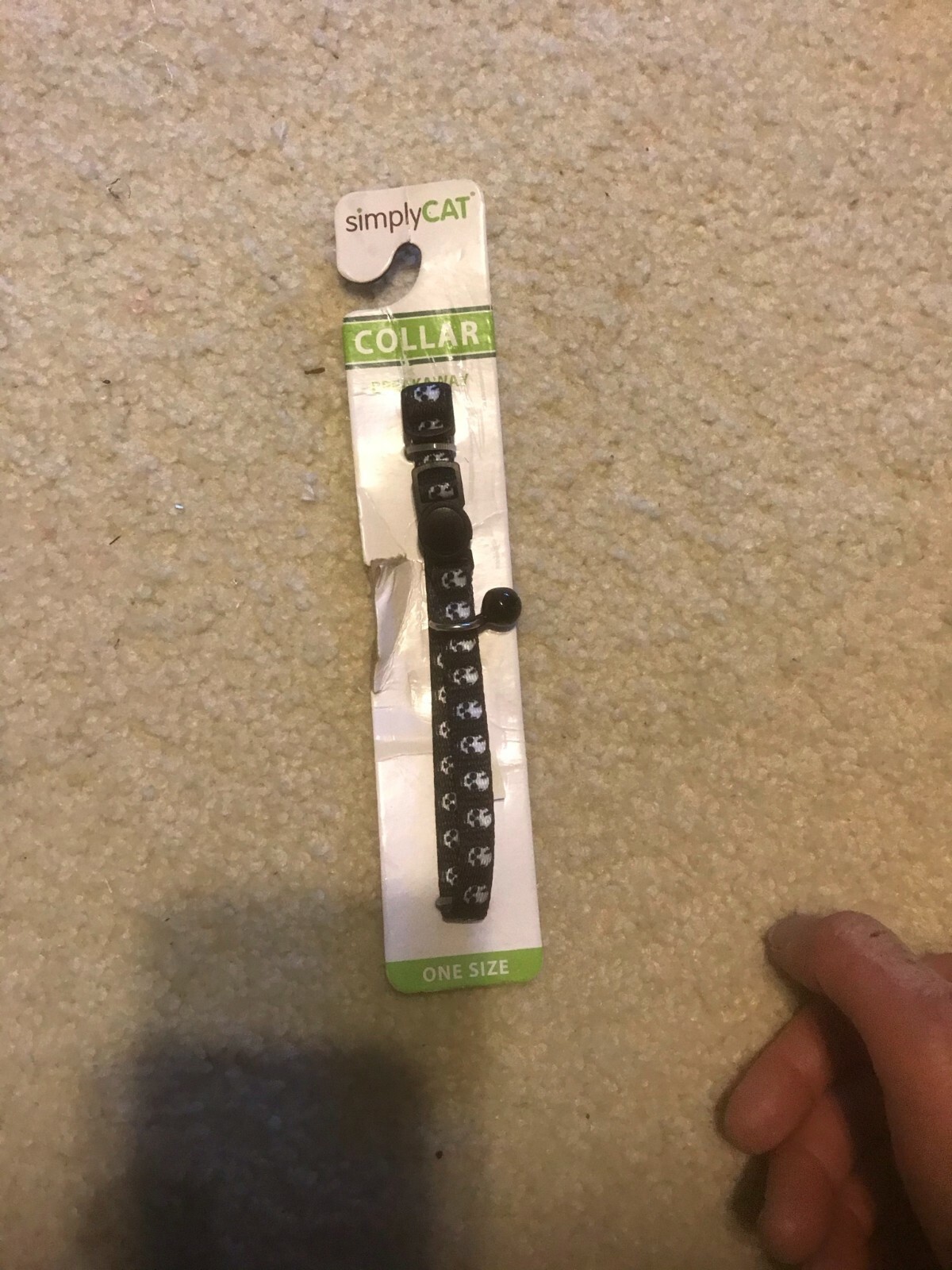 SimplyCat Onesize Cat Collar Black White Neon Breakaway A SimplyShe Brand