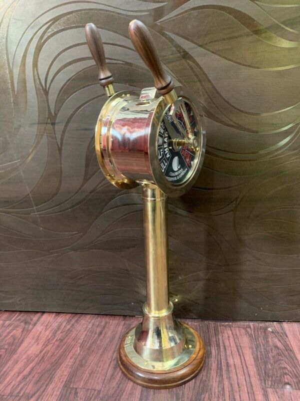 Vintage Brass Ship Engine Room Telegraph Polished 20" Collectible Home Decor