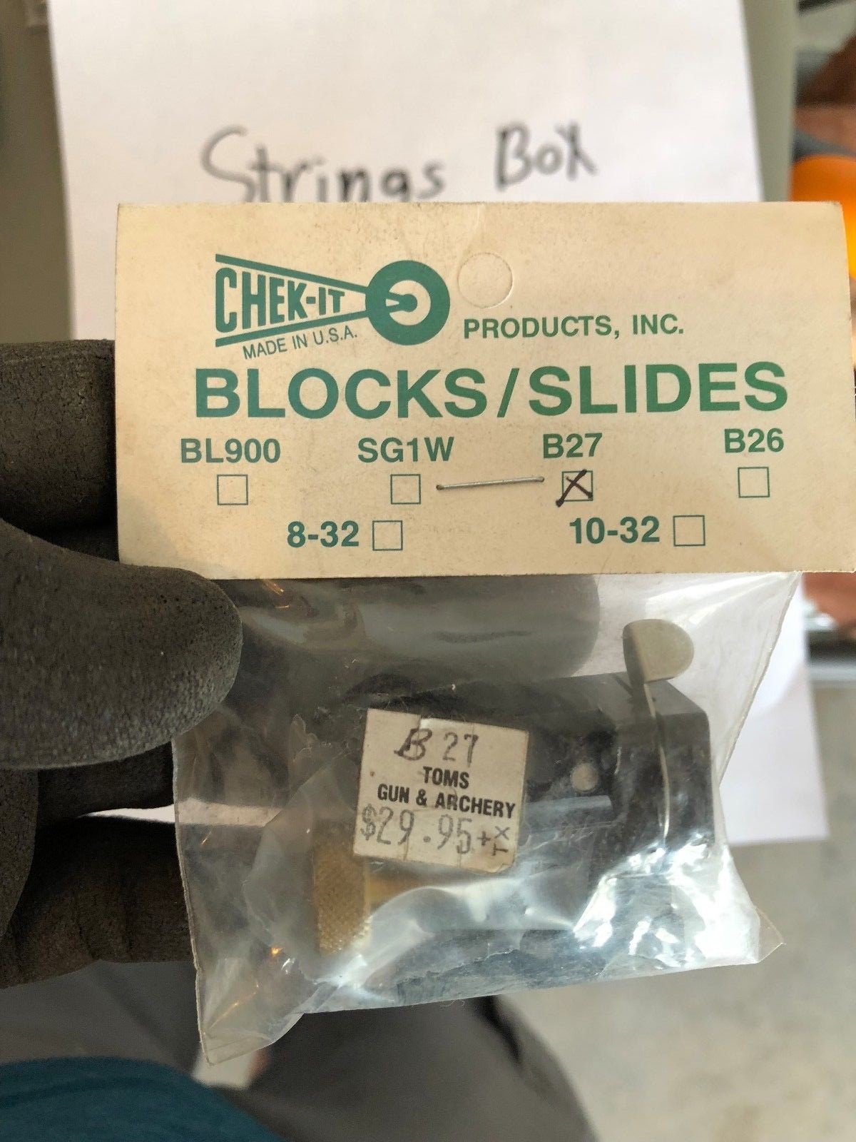 Chek-it Block Slide Archery Arrow B27 NOS