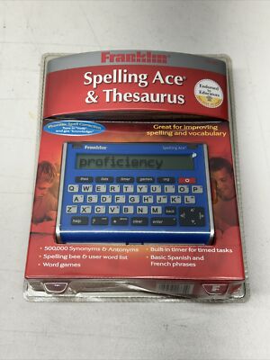 Franklin Electronic Publishers SA-209 Spelling Ace, Thesaurus Timer SAT New