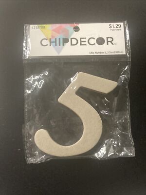 Chipdecor Chip Number 5 - 3.5  (8.89cm)