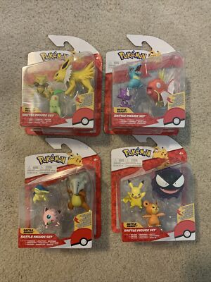 Pokemon Battle Figure set  3 Pack Of 4 Different Boxes. Jolteon, Gastly, Etc!