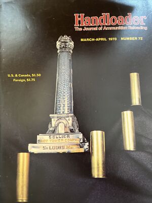 HANDLOADER AMMUNITION RELOADING JOURNAL  -  MARCH - APRIL 1978
