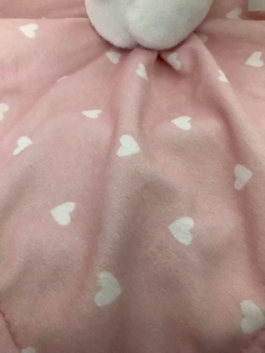 NWT Carters Just One You White Bear Pink Heart Lovey Baby Security Blanket