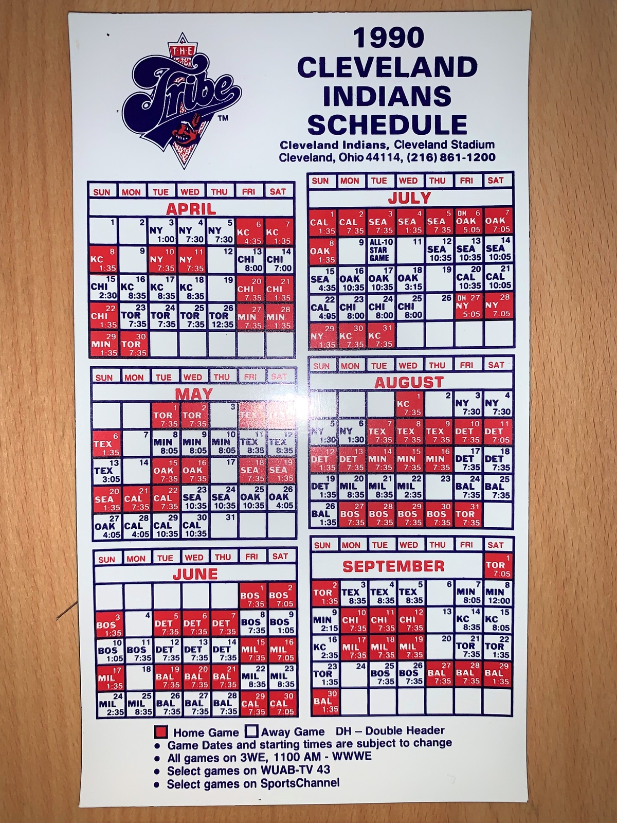 1990-cleveland-indians-mlb-baseball-schedule-magnet-ebay