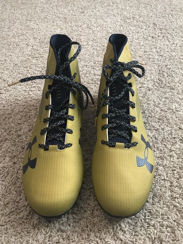 Notre Dame Irish Football Under Armour Team Issued 2017 Cleats Used Size 15 ND