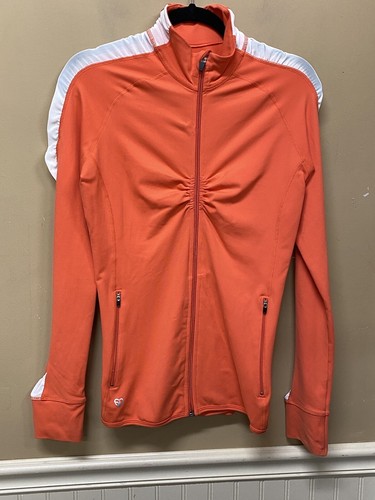 Straight Down Women's Full Zip Swing Golf Jacket Orange