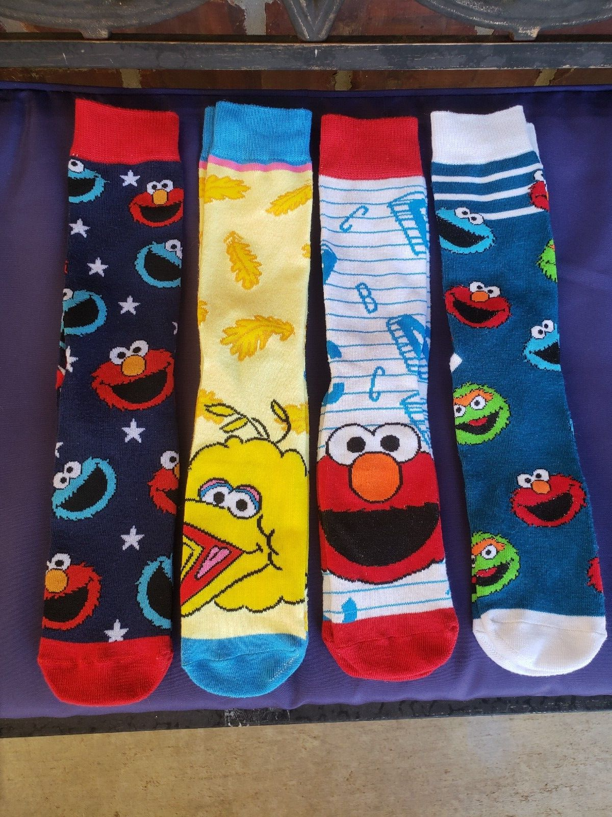Elmo Big Bird Oscar 2020 4 Pair New Size 8-12