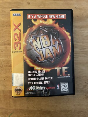 NBA Jam T.E. Sega 32X-CIB- Good Condition- Cracked Case- Tested- Quick Shipping 
