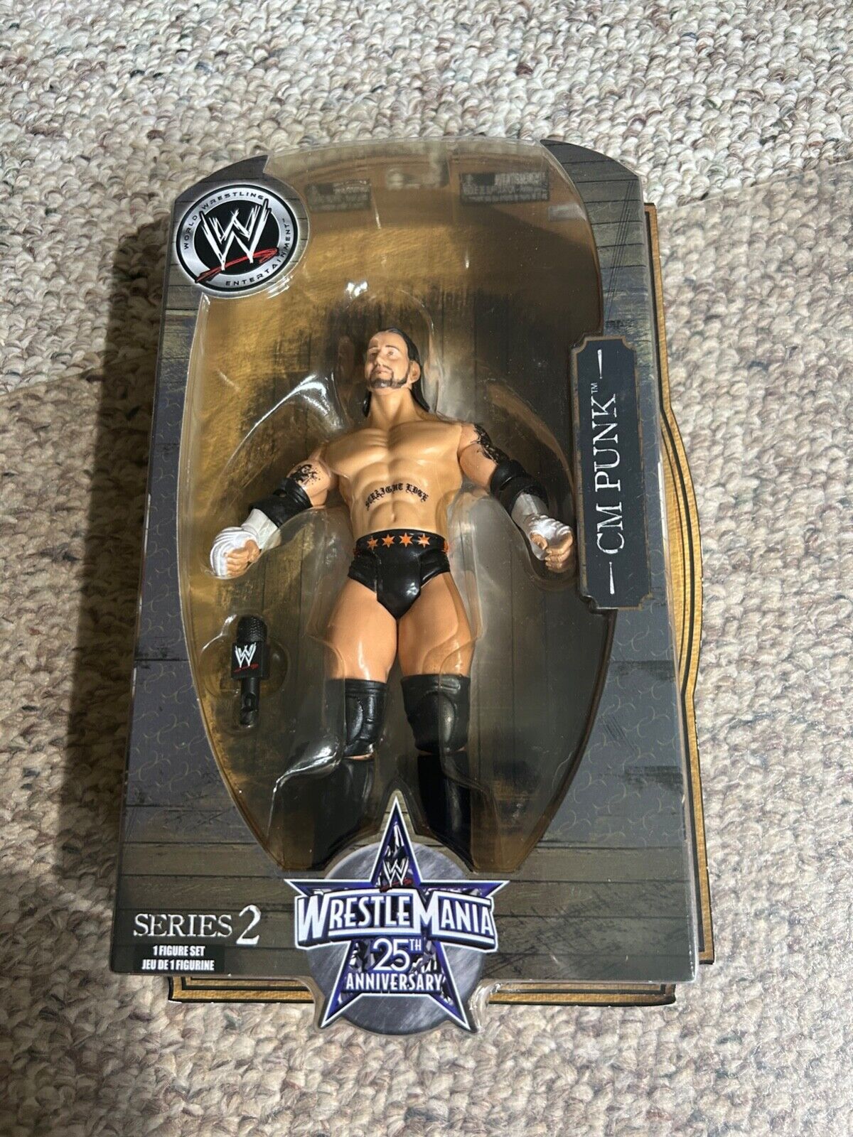 RARE CM PUNK WRESTLEMANIA 25th ANNIVERSARY JAKKS PACIFIC RARE CM PUNK WRESTLEMANIA 25th ANNIVERSARY JAKKS PACIFIC