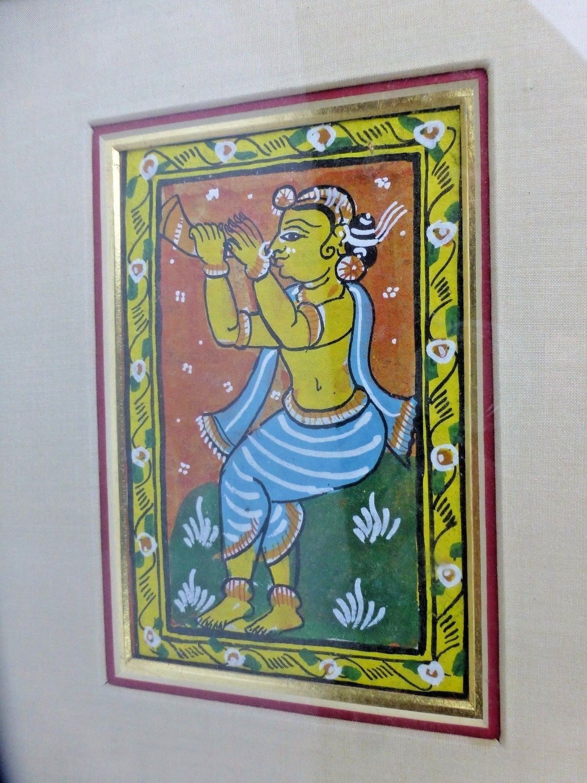 Fold Art / Indian Orissa Hindu ca. 1970s, framed, 10