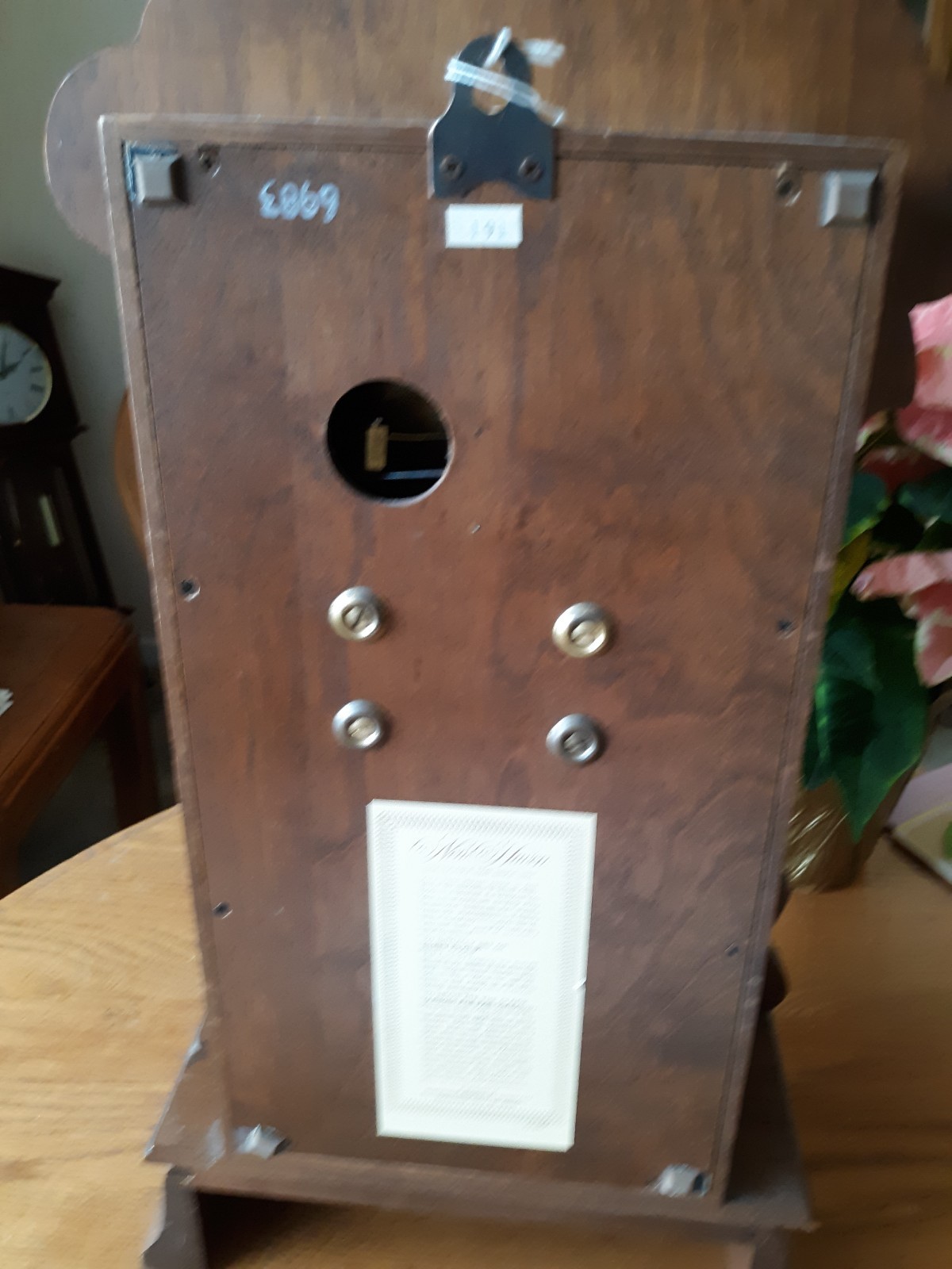 Vtg Burwood Products New Haven Regulator Wall/Mantle Clock W/German Movement