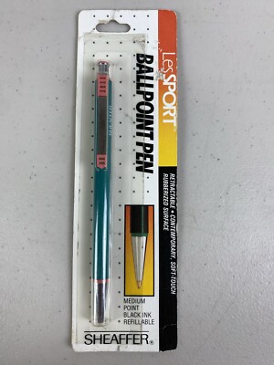 NOS VTG SHEAFFER LesSport BALLPOINT PEN MEDIUM POINT AQUA BLUE