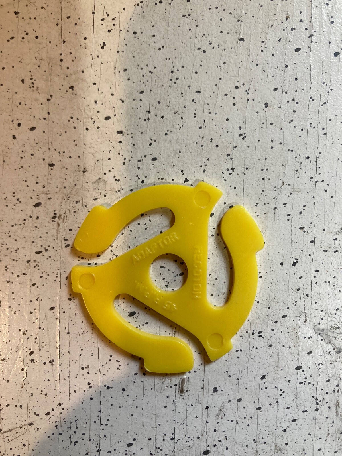 Original Recoton Yellow Vintage 45 Rpm Record Adapter