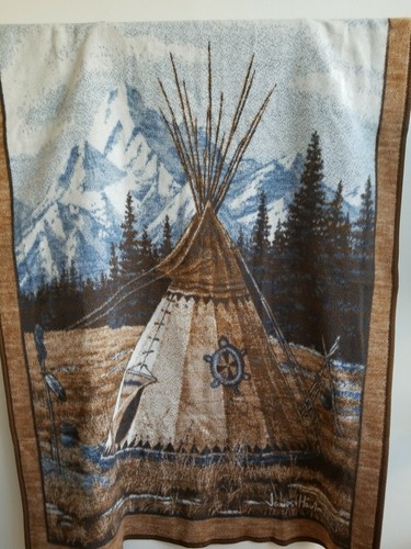Biederlack Of America Fleece Blanket Throw By James Hautman Native Teepee