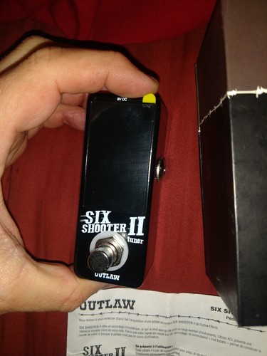 Outlaw Effects Six Shooter II mini Tuner Pedal Black Ln free USA shipping