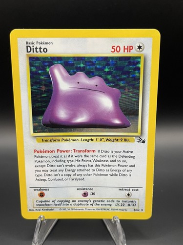 POKEMON DITTO FOSSIL HOLO 1st EDITION. 3/62 NM. 1999 | eBay