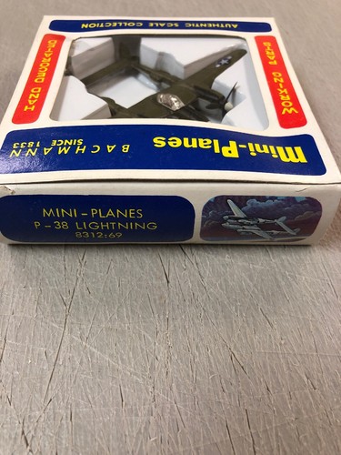 Bachmann Mini Planes P 38 Lightning Vintage 1970s Model No 8312 /69