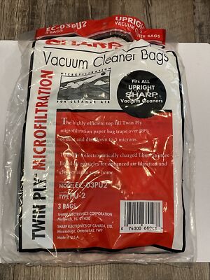 SHARP EC-03PU2 - 4-Pack of Replacement Vacuum Bags - New
