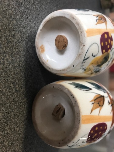 VERNON KILNS Dinnerware  Salt Pepper Strawberry, pitcher shape shakers!