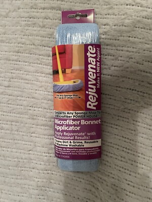 Rejuvenate Microfiber Bonnet Applicator Fits Any 9  Sponge Mop Head Washable 