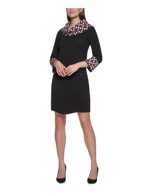 

JESSICA HOWARD Женская одежда длиной выше колена с рукавами 3/4 и карманами на работу, Черный