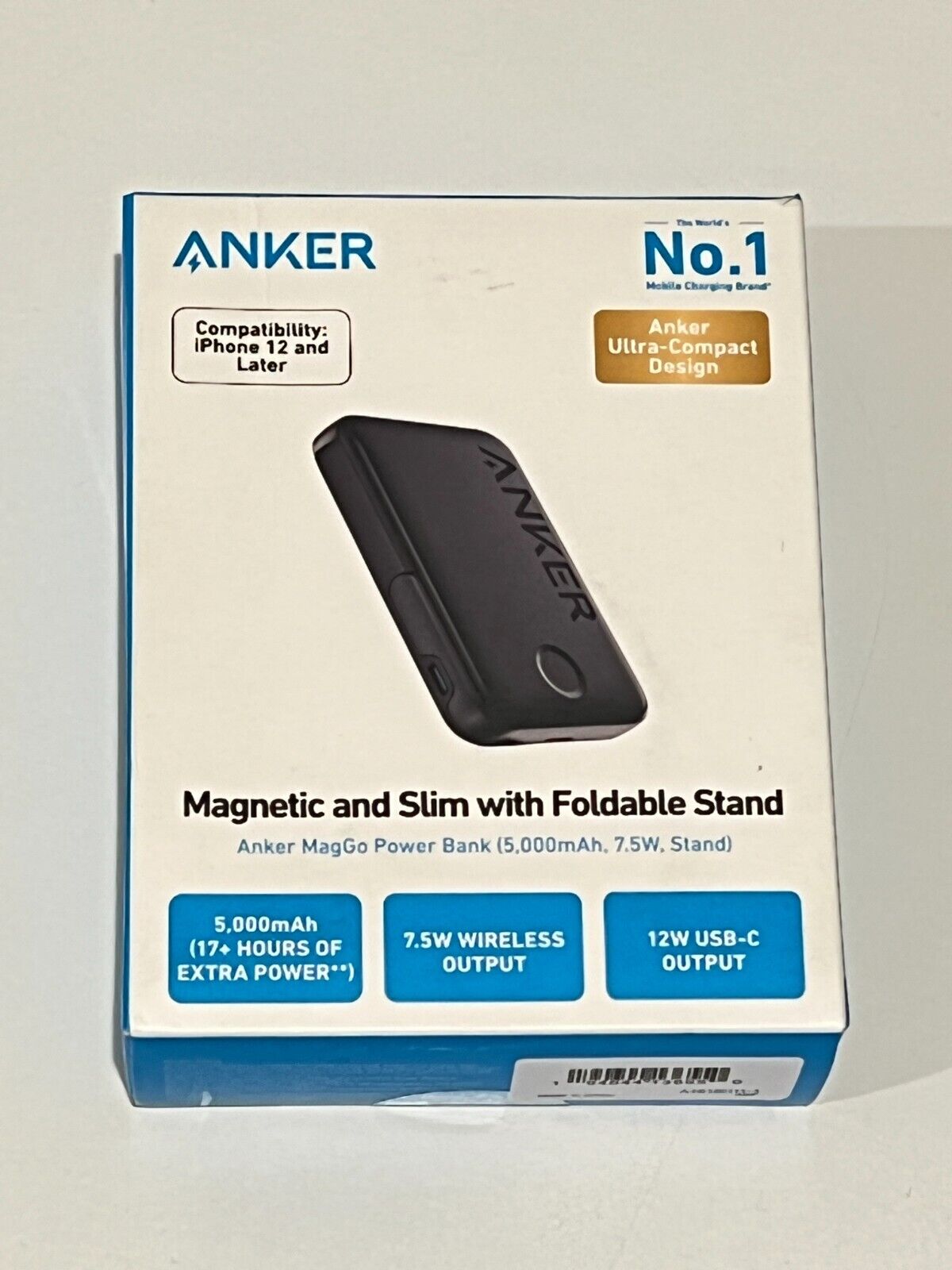 Anker MagGo Magnetic Wireless Battery 5,000 mAh w/ Foldable Stand Black OPEN BOX | eBay Anker MagGo Magnetic Wireless Battery 5,000 mAh w/ Foldable Stand Black OPEN BOX | eBay