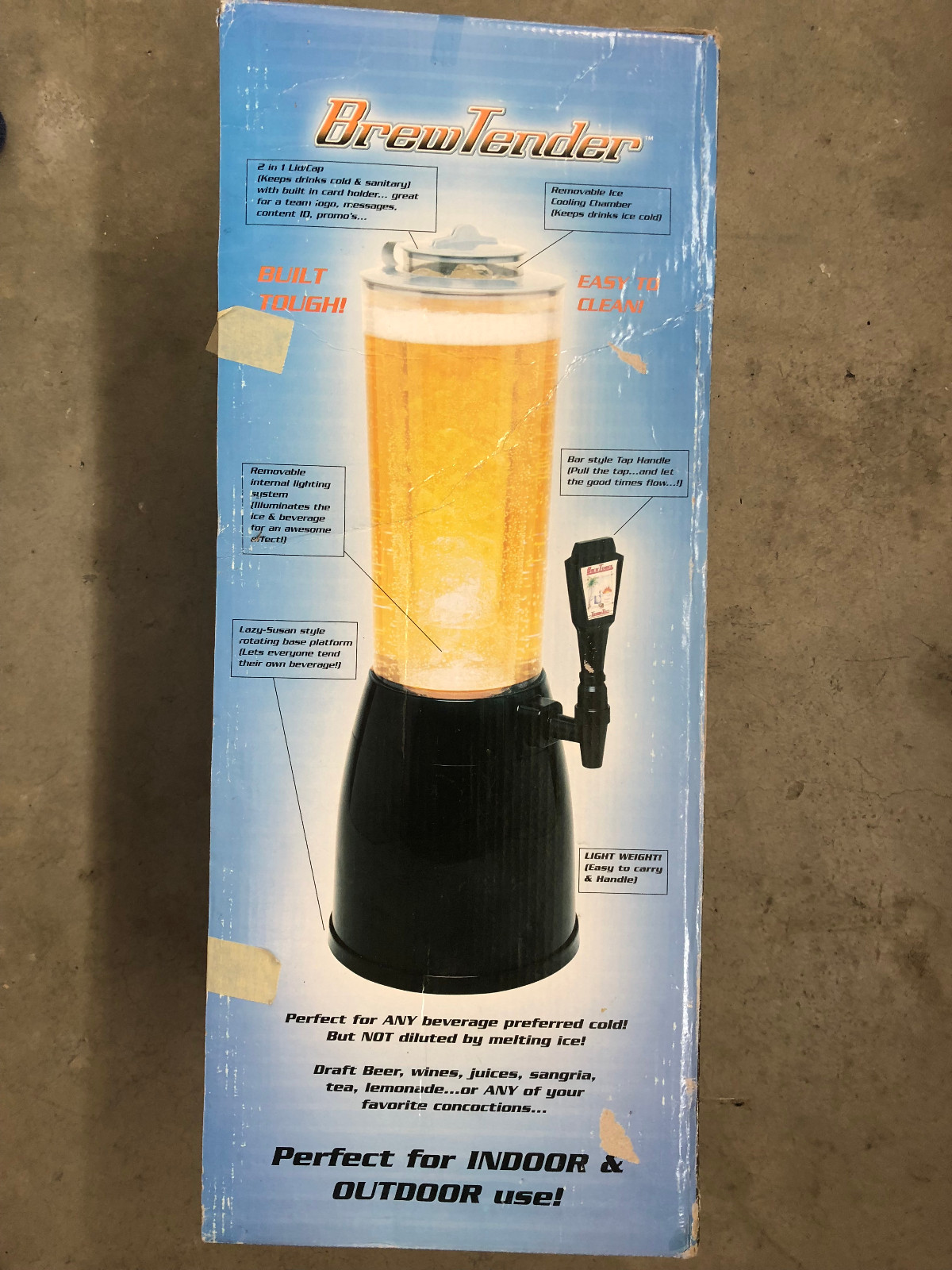 Tequila Herradura Black BrewTender Tower Cooler Bar 80oz Lighted