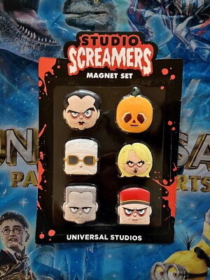 Universal Studios Halloween Horror Nights 2023 Studio Screamers Magnet Set of 6