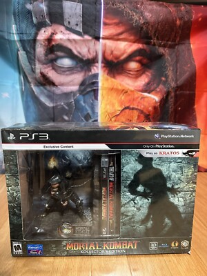 Mortal Kombat 9 Bookends Kollectors Edition Scorpion & Sub-Zero New  W/ Flag