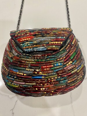 Tara Mesa Glass Wedding Bangle Hard Shell -Handbag - Purse - Retails $375 - Rare