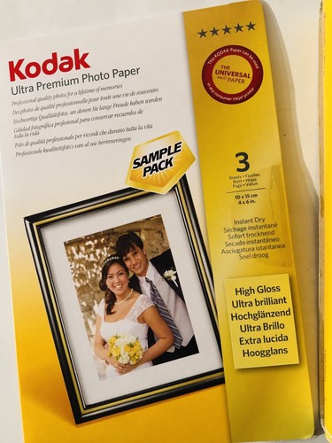 Kodak Ultra Premium Photo Paper, 4 x 6 Inches, High Gloss, Opened 75% Full