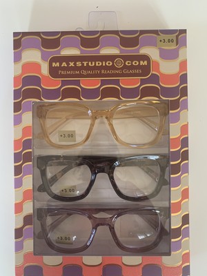 Maxstudio Designer Reading Glasses 3.00 NEW Eyeglasses