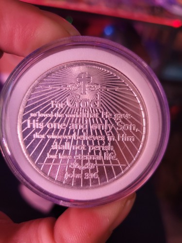 Ichthus John 3:16 Jesus Christ 1 oz 0.999 Silver Round in