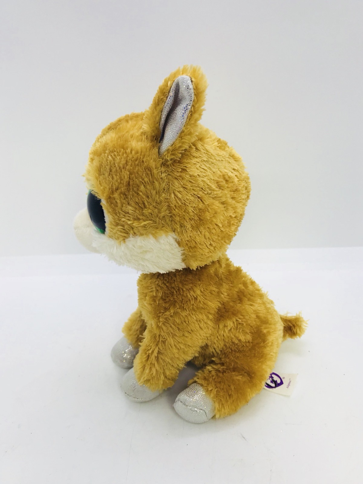 TY Beanie Boo ALPINE the Reindeer Silver Feet Gold Antlers 6'' Stuffed Animal