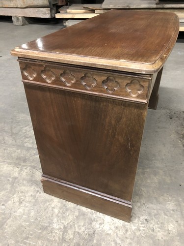 Vintage 1950s Hammond C-type solid wood Quatrefoil organ bench