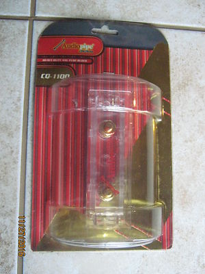 New Old Stock Audiopipe Audio Pipe Heavy Duty ANL Fuse Block CQ-1100 24KT gold