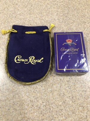 Playing Cards Crown Royal Canadian Whiskey with Purple Felt Bag New & Sealed