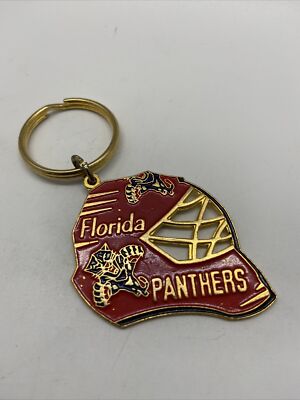 NHL Florida Panthers Goalie Mask 1.75 x 1.5 Inch Keychain Keyring