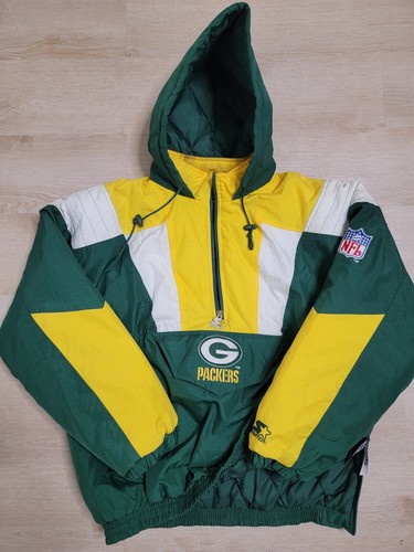 Vintage 90's RARE Green Bay Packers Starter Winter Coat