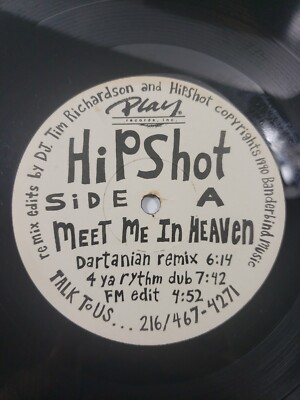 Hipshot   Meet Me In Heaven - Vinyl Record 1990 12'' Electronic EX/EX