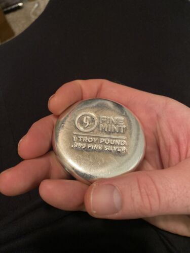1 Troy Pound Cast-Poured Silver Round - 9Fine Mint | eBay 1 Troy Pound Cast-Poured Silver Round - 9Fine Mint | eBay