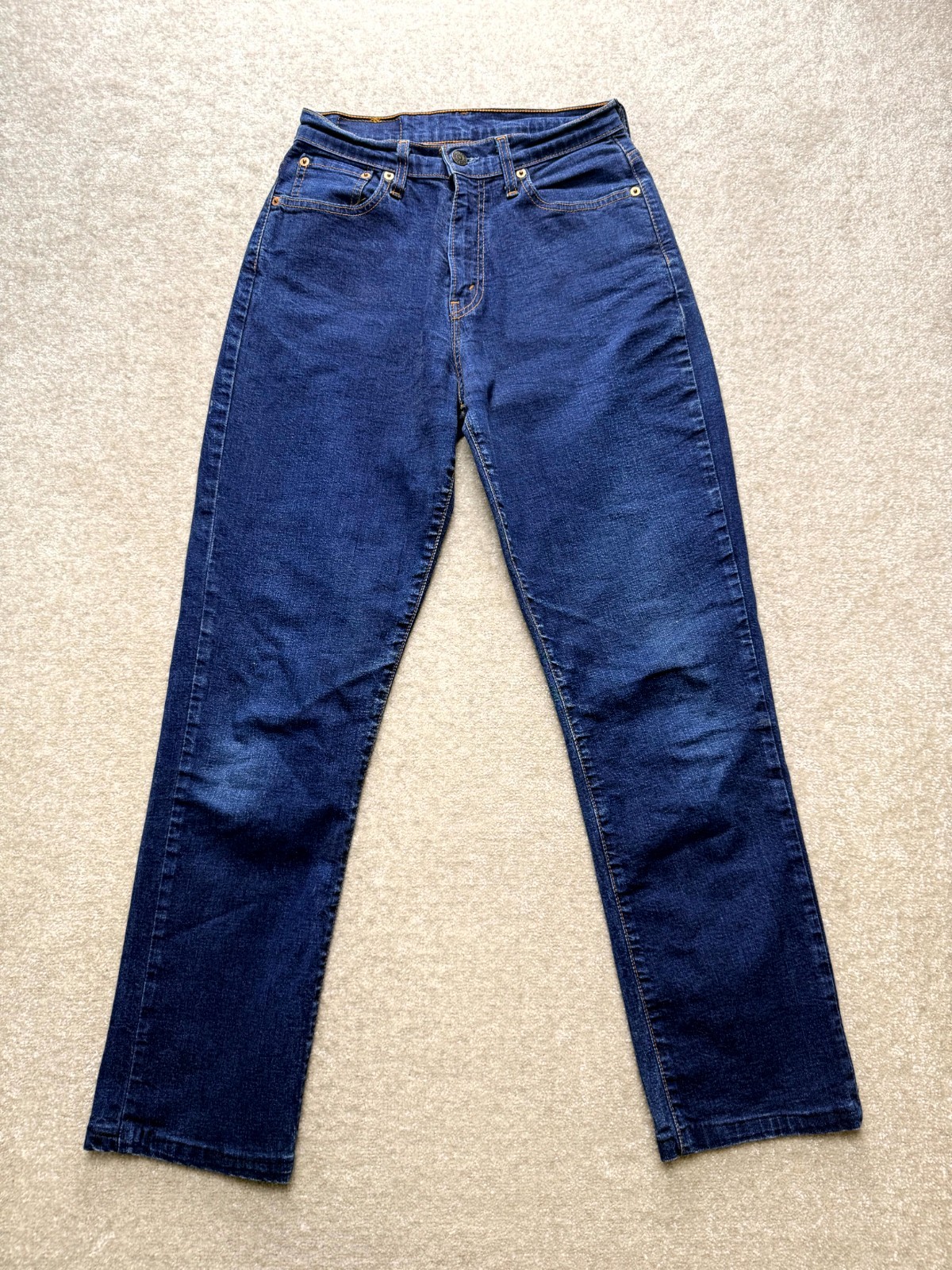 Levi's 583 Jeans Women's 29x34 Blue Denim Regular Straight Fit Dark Wash Preppy