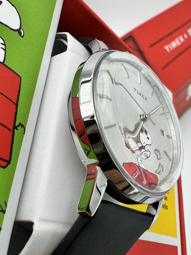 Pre-owned Timex Newjapanese?? Marlin Automatic X Peanuts Snoopy Flying Ace 40mm Tw2w49600