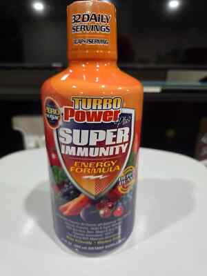 Turbo Power Plus Super Immunity Vitamin Energy Formula 32 Oz. Best By 03/26